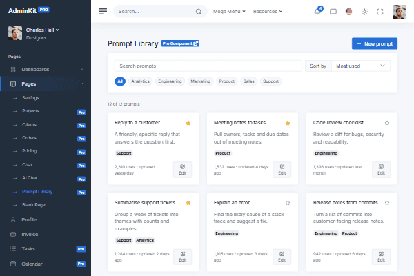 Prompt library