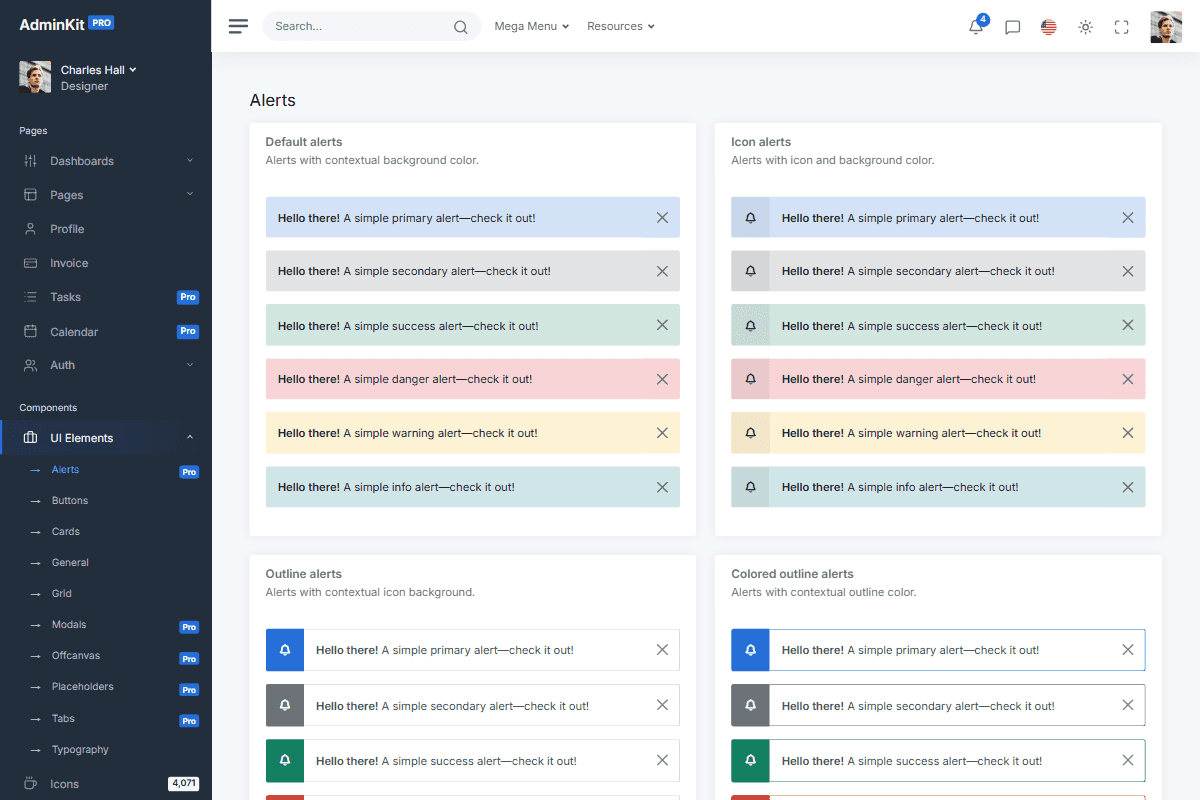 Sass Admin & Dashboard Template