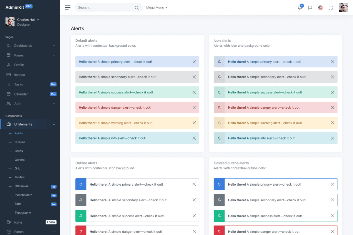 Sass Admin Template AdminKit